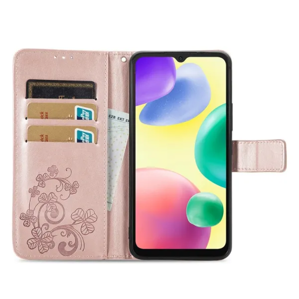 ART FLOWERS Peňaženkový kryt Xiaomi Redmi 10A svetloružový
