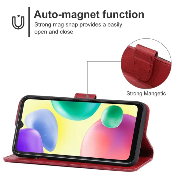 SMOOTH Peňaženkové puzdro pre Xiaomi Redmi 10A červený