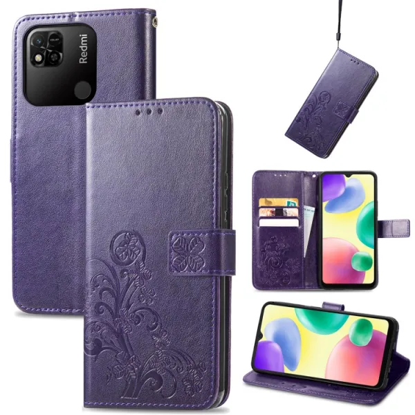 ART FLOWERS Peňaženkový kryt Xiaomi Redmi 10A fialový