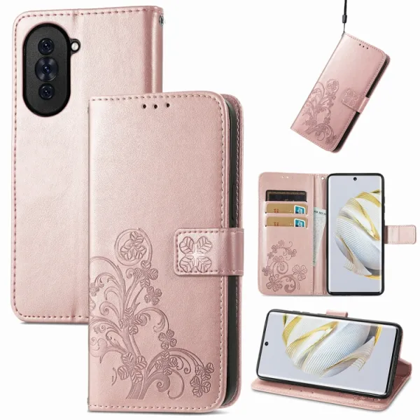 ART FLOWERS Peňaženkový kryt Huawei nova 10 svetloružový