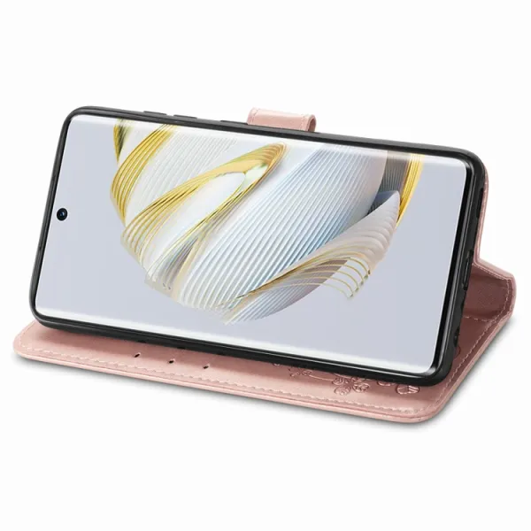ART FLOWERS Peňaženkový kryt Huawei nova 10 svetloružový