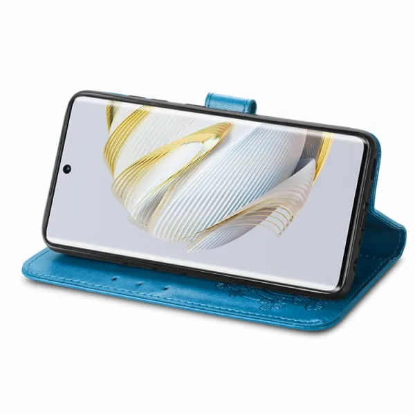 ART FLOWERS Peňaženkový kryt Huawei nova 10 modrý