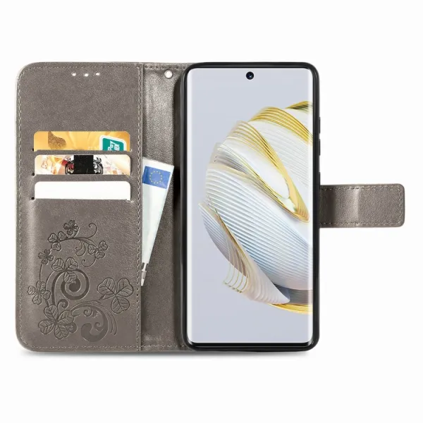 ART FLOWERS Peňaženkový kryt Huawei nova 10 šedý