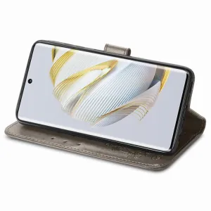 ART FLOWERS Peňaženkový kryt Huawei nova 10 šedý