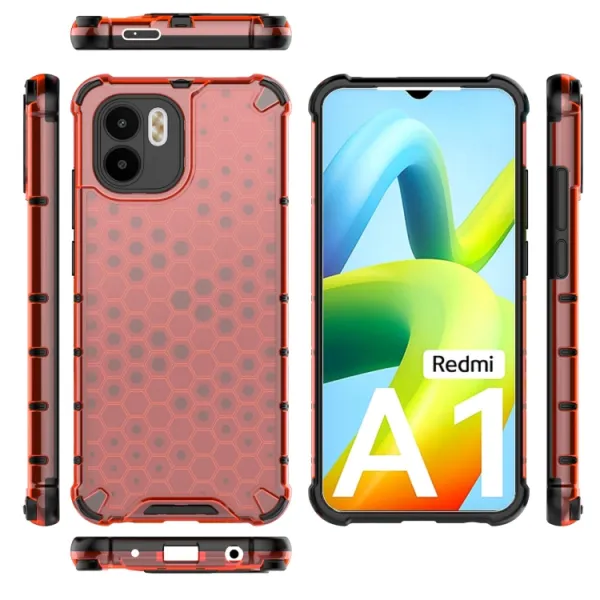 HONEYCOMB Ochranný kryt Xiaomi Redmi A1 / Redmi A2 červený