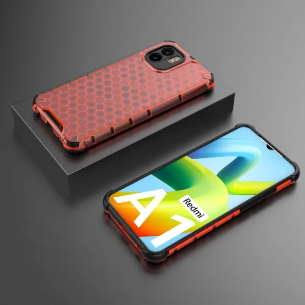 HONEYCOMB Ochranný kryt Xiaomi Redmi A1 / Redmi A2 červený