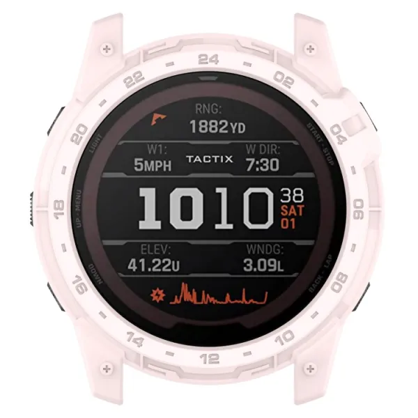 TPU HALF COVER Obal pre Garmin Enduro 2 / Tactix 7 ružový