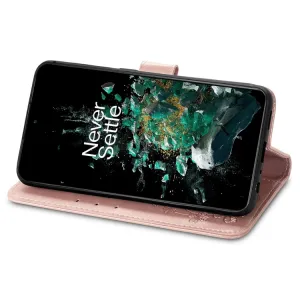 ART FLOWERS Peňaženkový kryt OnePlus 10T 5G svetloružový