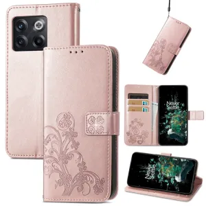 ART FLOWERS Peňaženkový kryt OnePlus 10T 5G svetloružový
