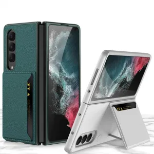 GKK CARD Kožené puzdro pre Samsung Galaxy Z Fold4 5G biele