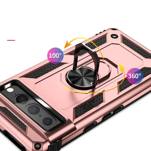 RING Obal s držiakom pre Google Pixel 7 Pro ružový
