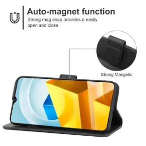 SMOOTH Peňaženkové puzdro pre Xiaomi Poco M5 čierne