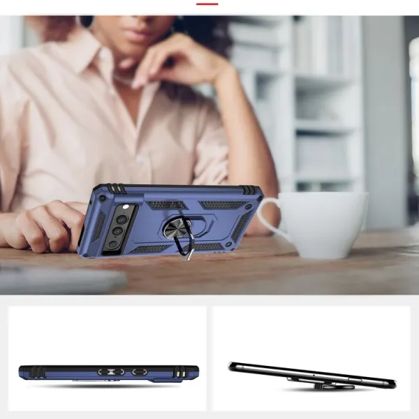 RING Obal s držiakom pre Google Pixel 7 Pro modrý