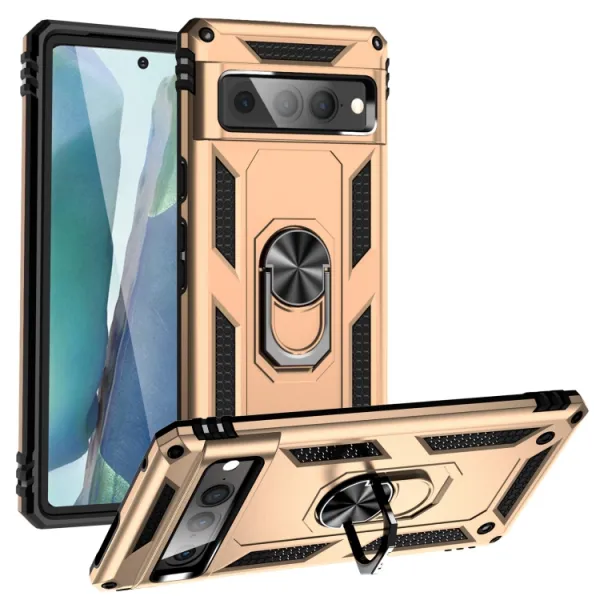 RING Obal s držiakom pre Google Pixel 7 Pro zlatý