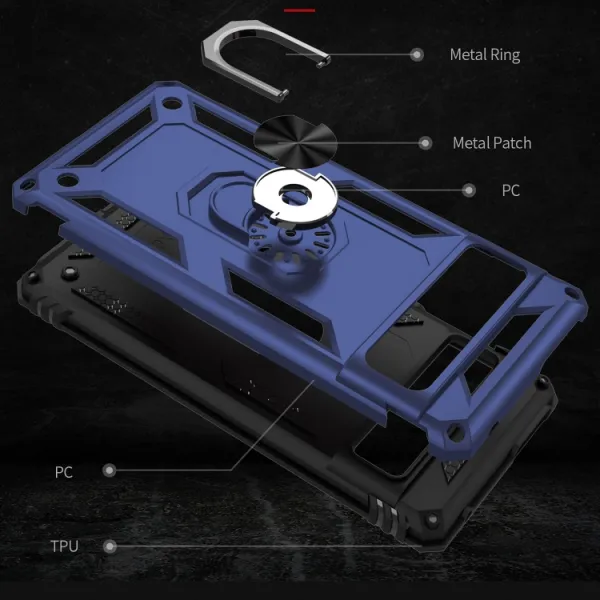 RING Obal s držiakom pre Google Pixel 7 Pro modrý