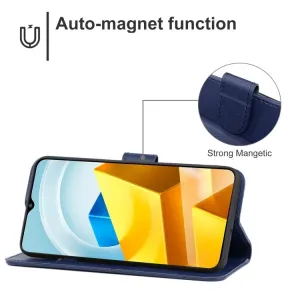 SMOOTH Peňaženkové puzdro pre Xiaomi Poco M5 modré