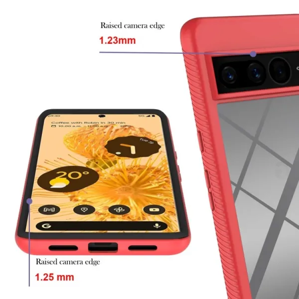 DUAL Obojstranný kryt pre Google Pixel 7 Pro červený