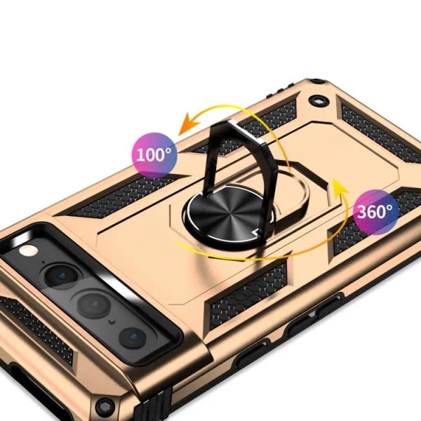 RING Obal s držiakom pre Google Pixel 7 Pro zlatý