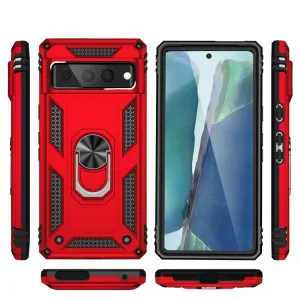 RING Obal s držiakom pre Google Pixel 7 Pro červený