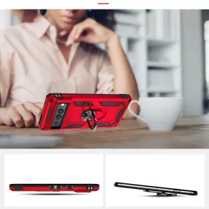 RING Obal s držiakom pre Google Pixel 7 Pro červený