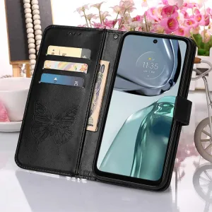 ART BUTTERFLY Peňaženkový kryt Motorola Moto G62 5G čierny