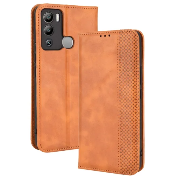 BUSINESS Peňaženkový kryt pre Infinix Hot 12i hnedý