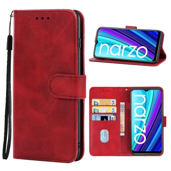 SMOOTH Peňaženkové puzdro pre Realme Narzo 30A červené