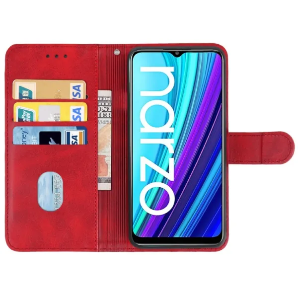 SMOOTH Peňaženkové puzdro pre Realme Narzo 30A červené