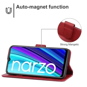 SMOOTH Peňaženkové puzdro pre Realme Narzo 30A červené