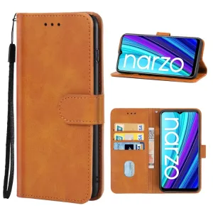 SMOOTH Peňaženkové puzdro pre Realme Narzo 30A hnedé