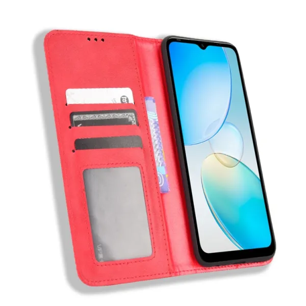 BUSINESS Peňaženkový kryt pre Infinix Hot 12i červený