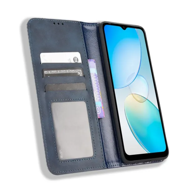 BUSINESS Peňaženkový kryt pre Infinix Hot 12i modrý