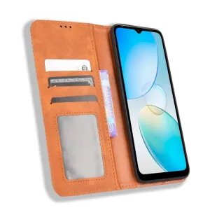 BUSINESS Peňaženkový kryt pre Infinix Hot 12i hnedý