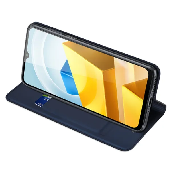 DUX Peňaženkový kryt Xiaomi Poco M5 modrý