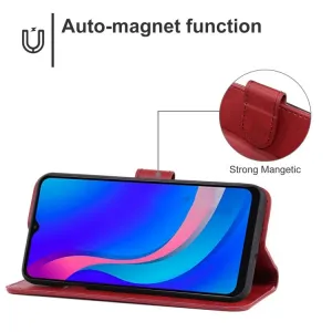 SMOOTH Peňaženkové puzdro pre TCL 305i červené