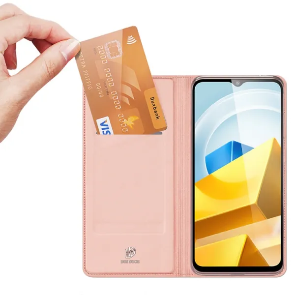 DUX Peňaženkový kryt Xiaomi Poco M5 ružový