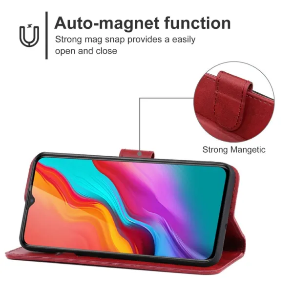 SMOOTH Peňaženkové puzdro pre Infinix Hot 12i červené