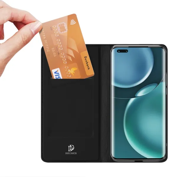 DUX Peňaženkový kryt Honor Magic4 Pro 5G čierny