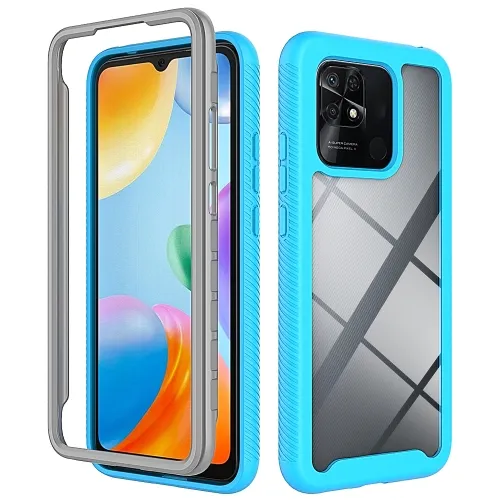 DUAL Obojstranný kryt pre Xiaomi Redmi 10C svetlomodrý