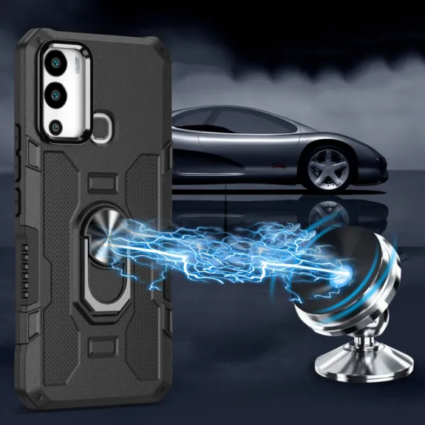 EXTRA RING Obal s držiakom pre Infinix Hot 12i čierny