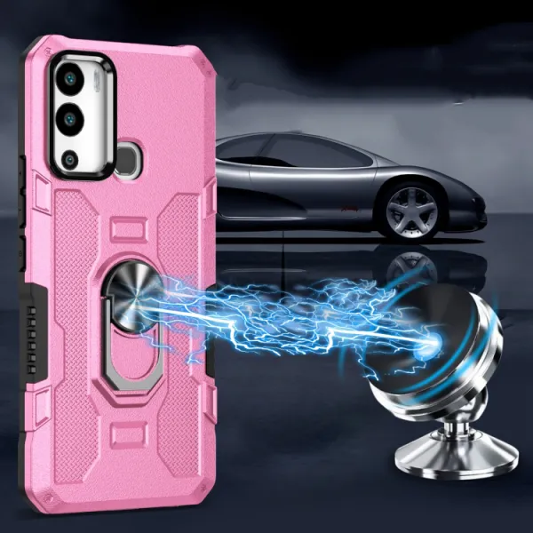 EXTRA RING Obal s držiakom pre Infinix Hot 12i ružový