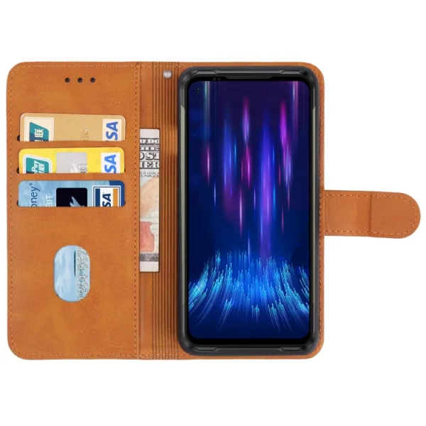 SMOOTH Peňaženkové puzdro pre Doogee S97 Pro hnedé