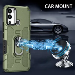 EXTRA RING Obal s držiakom pre Infinix Hot 12i zelený