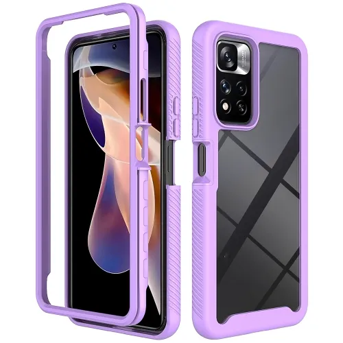 DUAL Obojstranný kryt pre Xiaomi Redmi Note 11 Pro+ 5G fialový