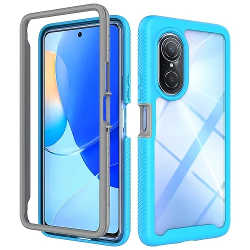 DUAL Obojstranný kryt pre Huawei Nova 9 SE svetlomodrý