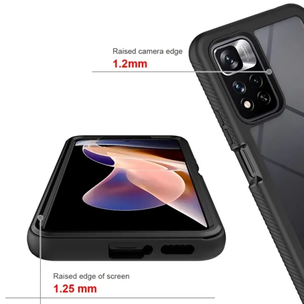 DUAL Obojstranný kryt pre Xiaomi Redmi Note 11 Pro+ 5G červený