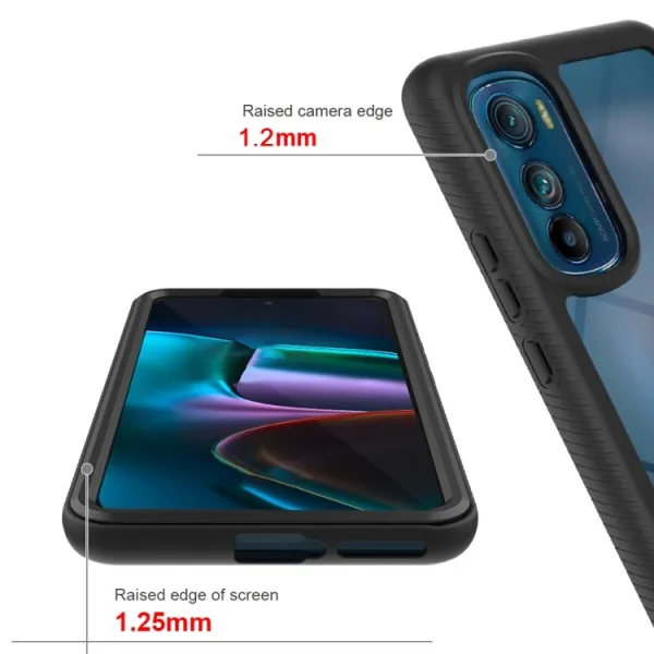 DUAL Obojstranný kryt pre Motorola Edge 30 svetlomodrý