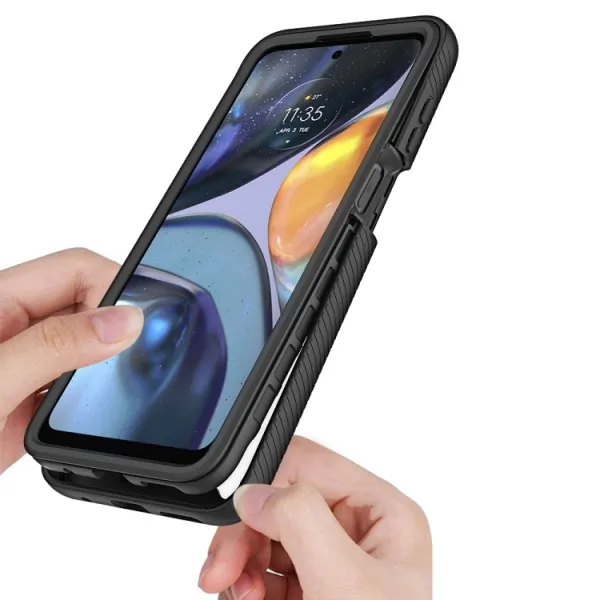 DUAL Obojstranný kryt pre Motorola Moto G22 červený