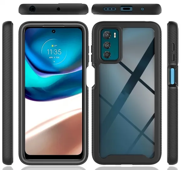 DUAL Obojstranný kryt pre Motorola Moto G42 tmavomodrý