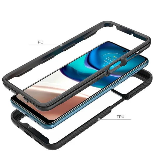 DUAL Obojstranný kryt pre Motorola Moto G42 tmavomodrý